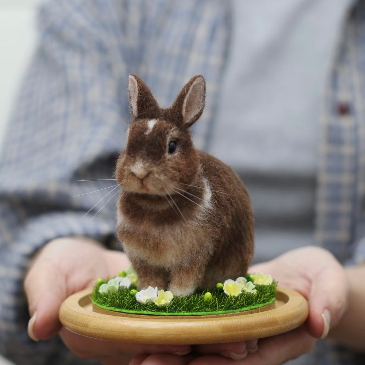 Custom Needle Felted Exotic Pet Miniature - Realistic Bunny, Hamster & Bird Small Animal Sculpture
