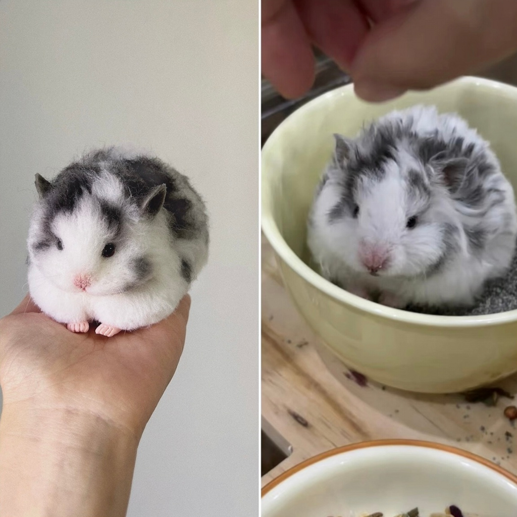 Custom Needle Felted Exotic Pet Miniature - Realistic Bunny, Hamster & Bird Small Animal Sculpture