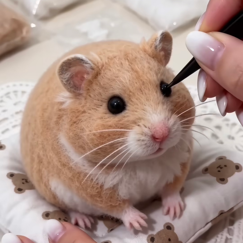 Custom Needle Felted Exotic Pet Miniature - Realistic Bunny, Hamster & Bird Small Animal Sculpture
