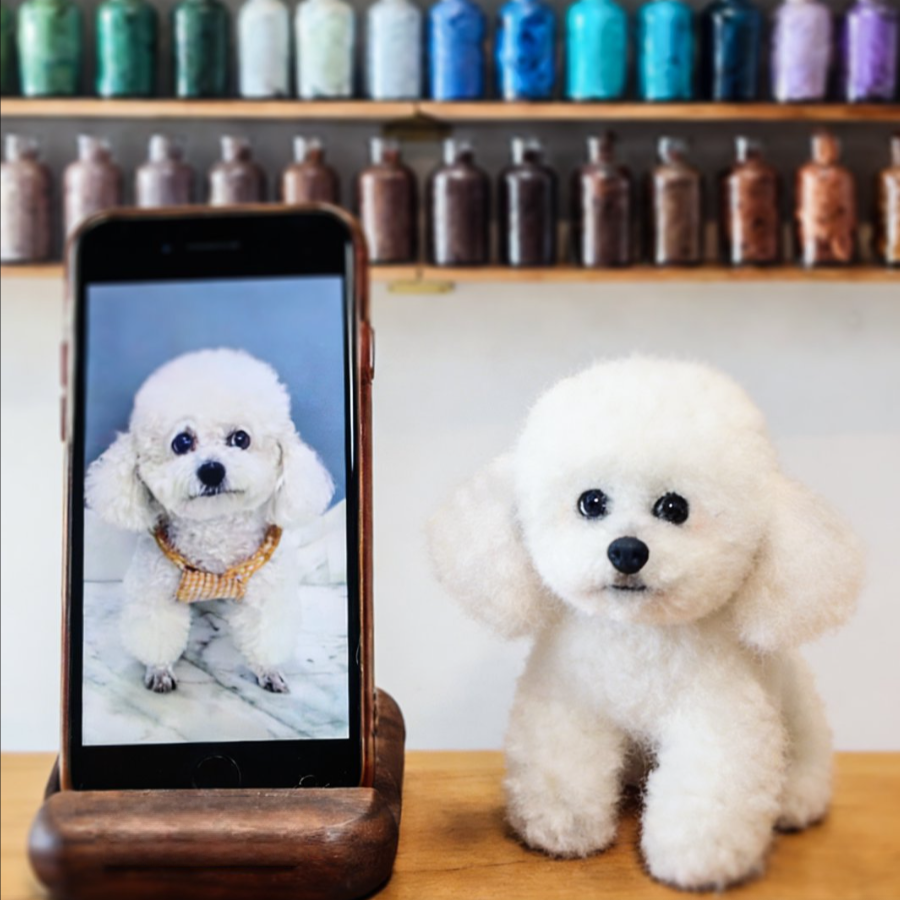Realistic Custom Needle Felted Pet Miniature - Full-Body Dog & Cat Handcrafted Sculpture