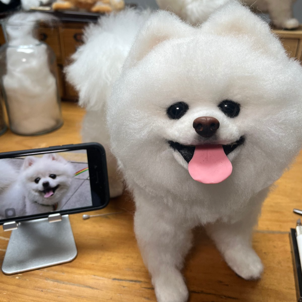 Life-Size 1:1 Custom Needle Felted Pet Replica - Realistic Full-Body Dog or Cat Masterpiece