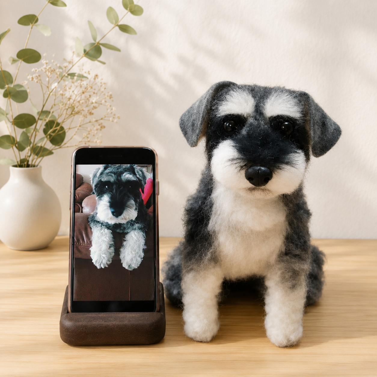 Realistic Custom Needle Felted Pet Miniature - Full-Body Dog & Cat Handcrafted Sculpture