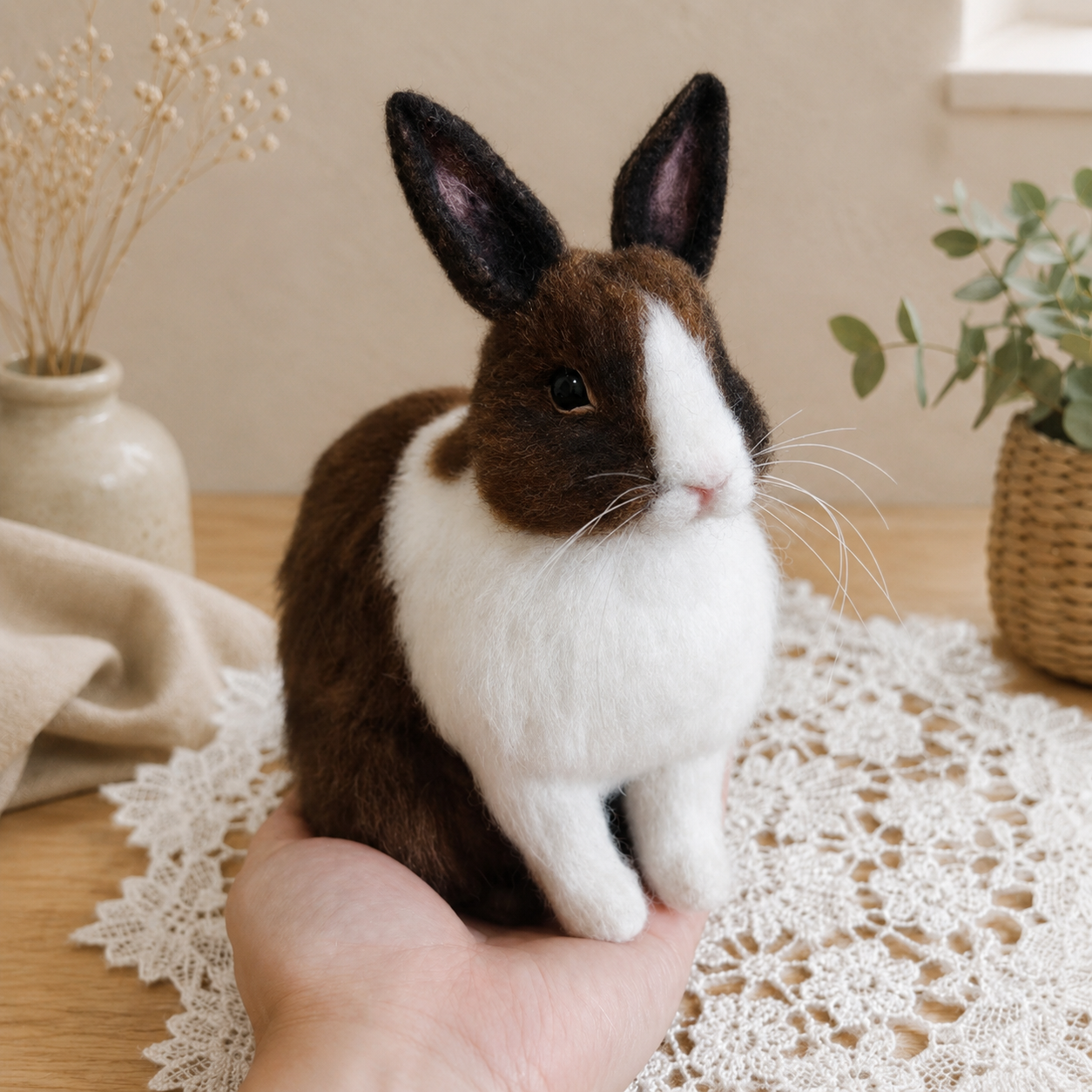 Custom Needle Felted Exotic Pet Miniature - Realistic Bunny, Hamster & Bird Small Animal Sculpture