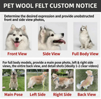 Bespoke 3D Needle Felted Pet Bust - Custom Half-Body Dog & Cat Framed Sculpture