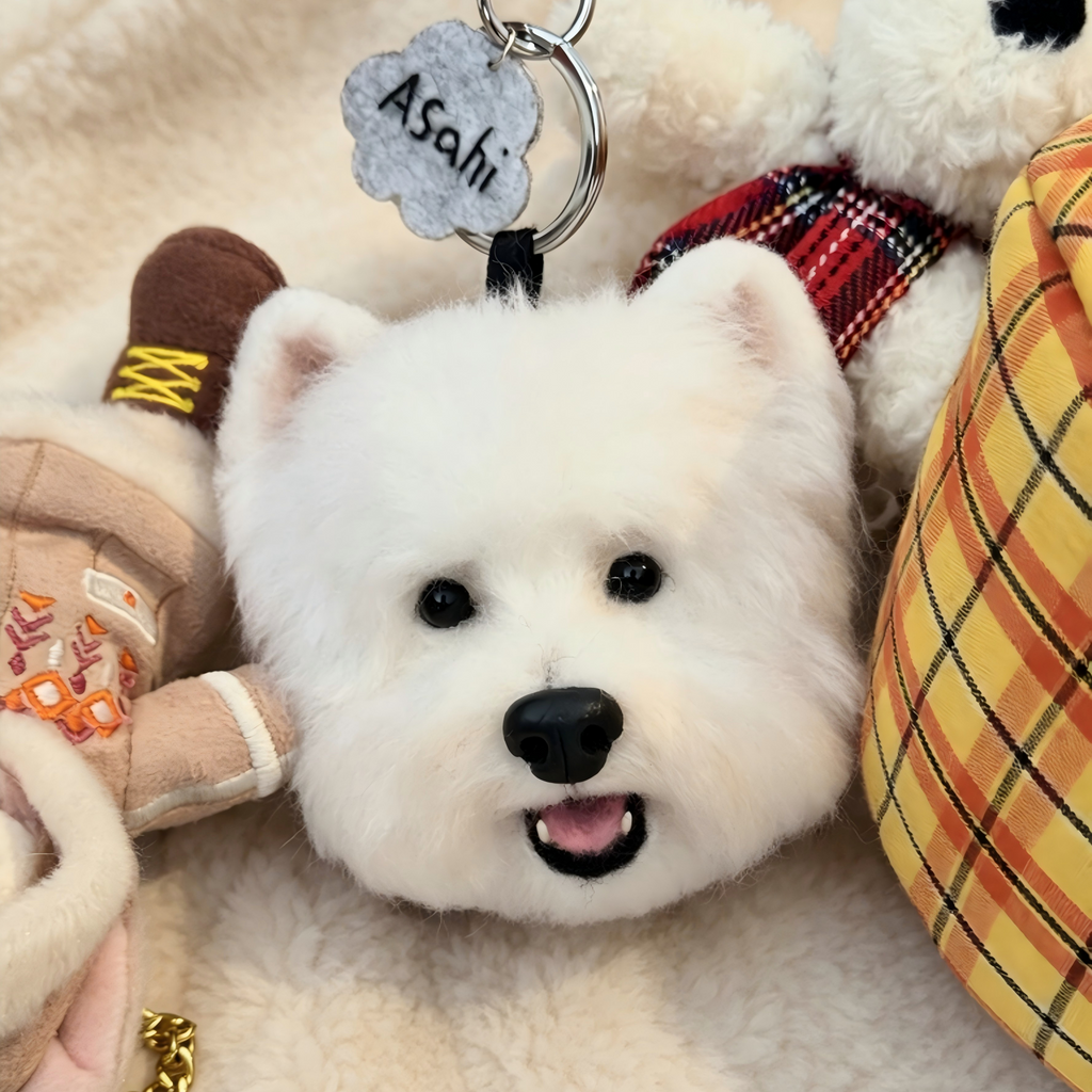 Realistic Custom Needle Felted Pet Head Charm - Personalized Dog & Cat Hanging Ornament
