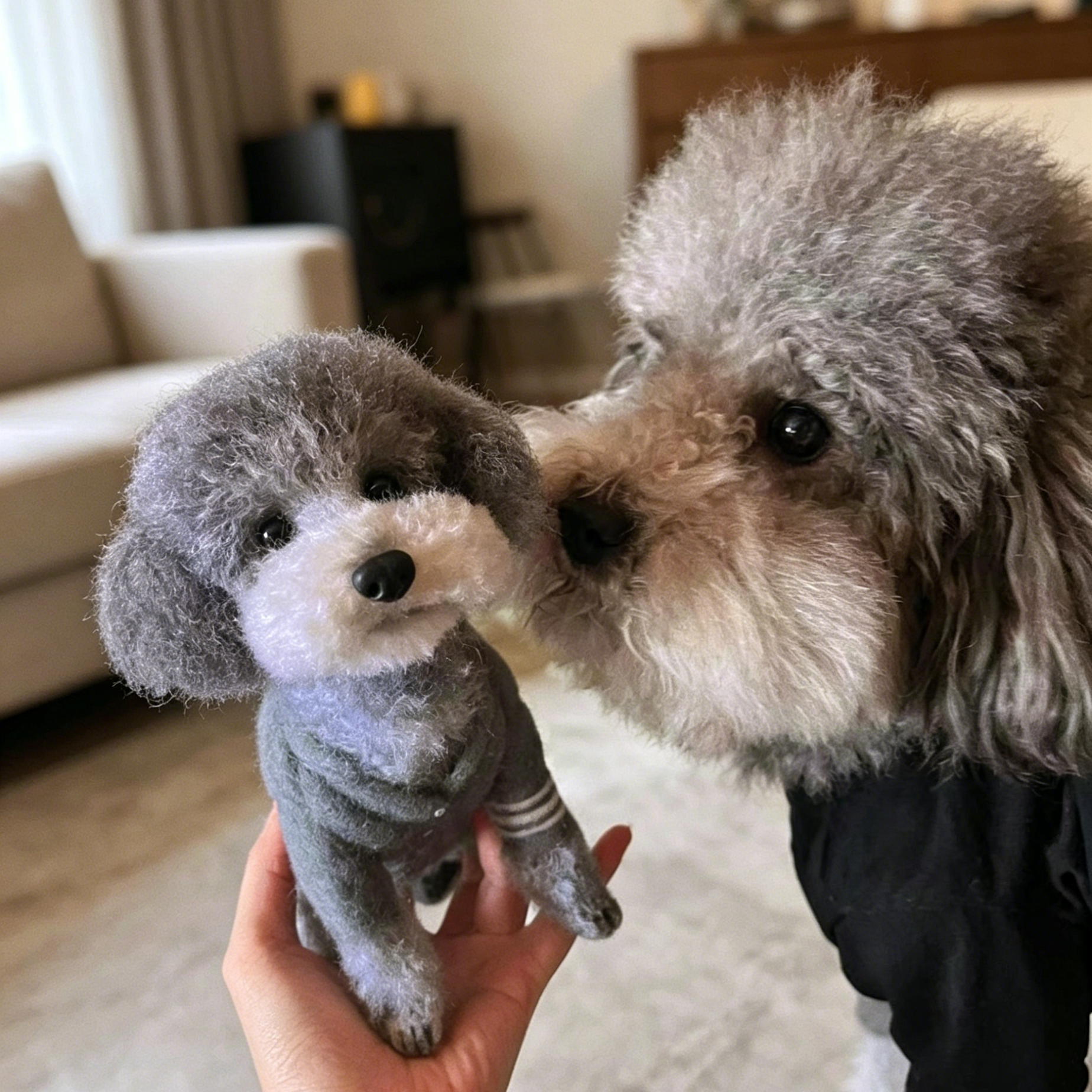 Realistic Custom Needle Felted Pet Miniature - Full-Body Dog & Cat Handcrafted Sculpture