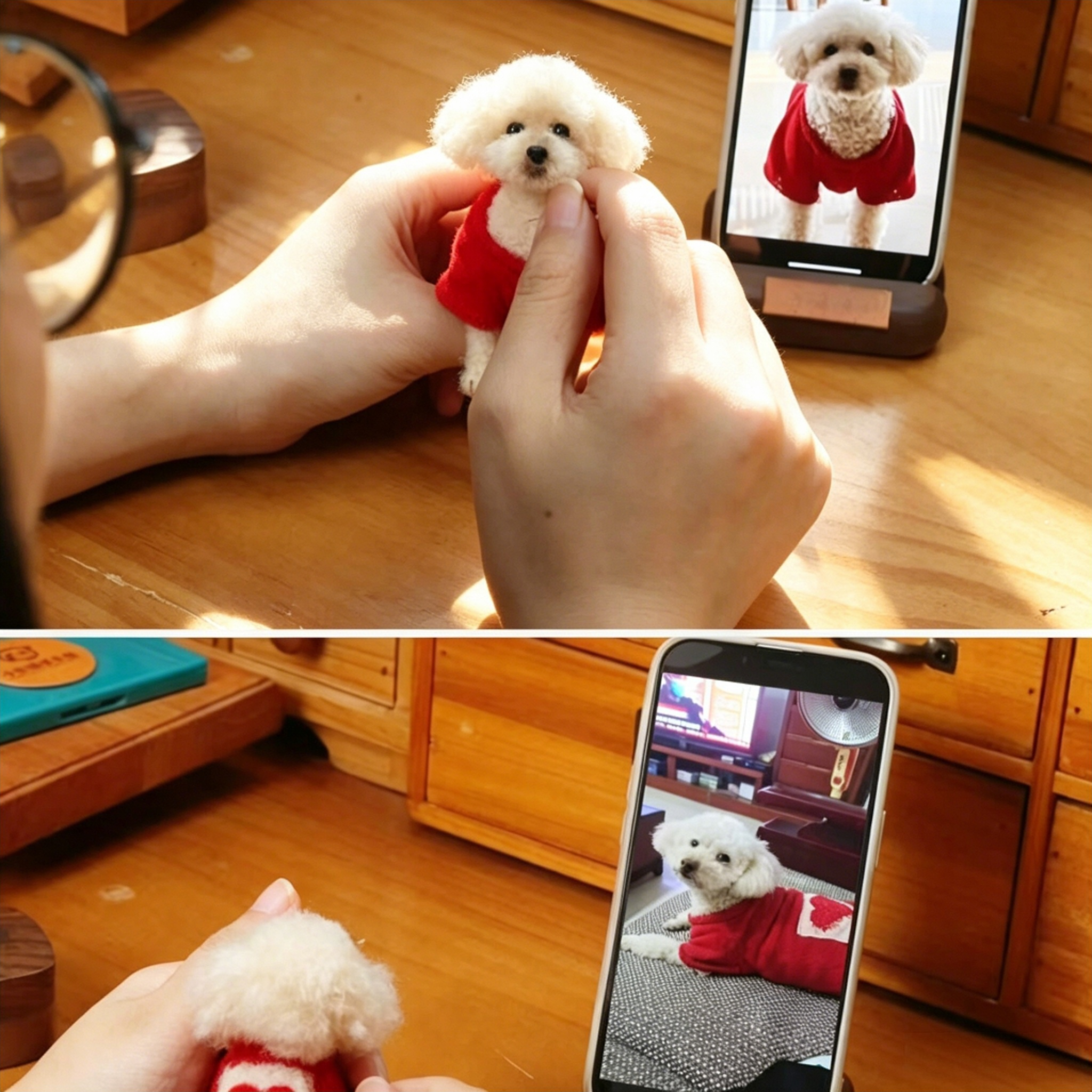 Realistic Custom Needle Felted Pet Miniature - Full-Body Dog & Cat Handcrafted Sculpture